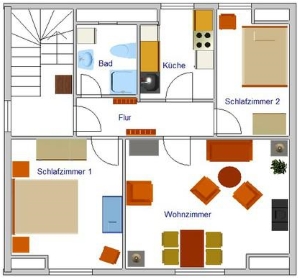 Grundriss Ferienwohnung weitblick Laboe